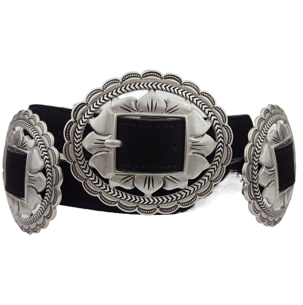 Genuine Suede Concho Belt