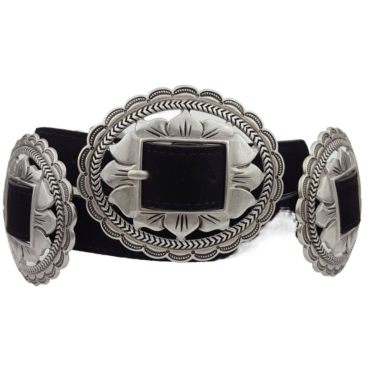 Genuine Suede Concho Belt