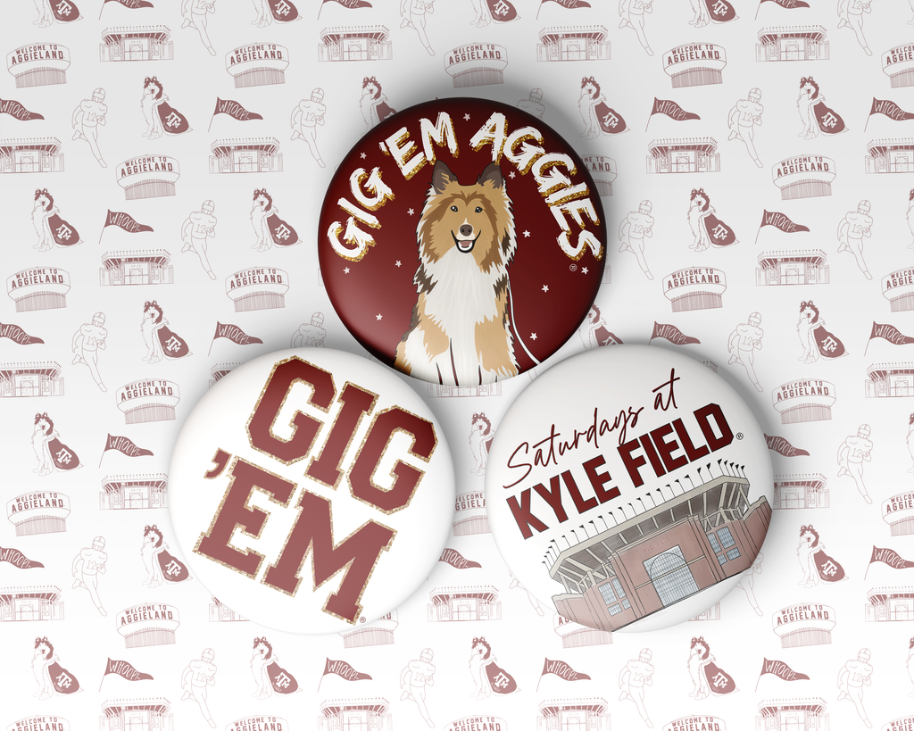Texas A&M Game Day Buttons | Gameday Pins