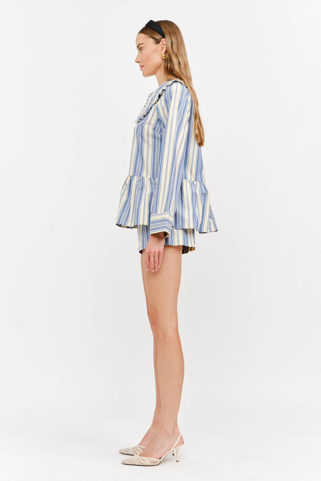 Piper Top: Blue Stripe