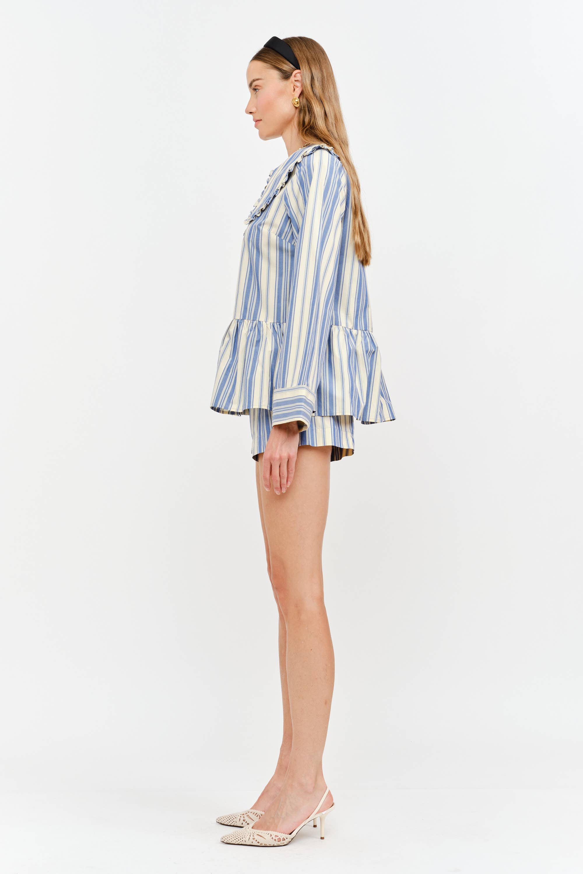 Piper Top: Blue Stripe