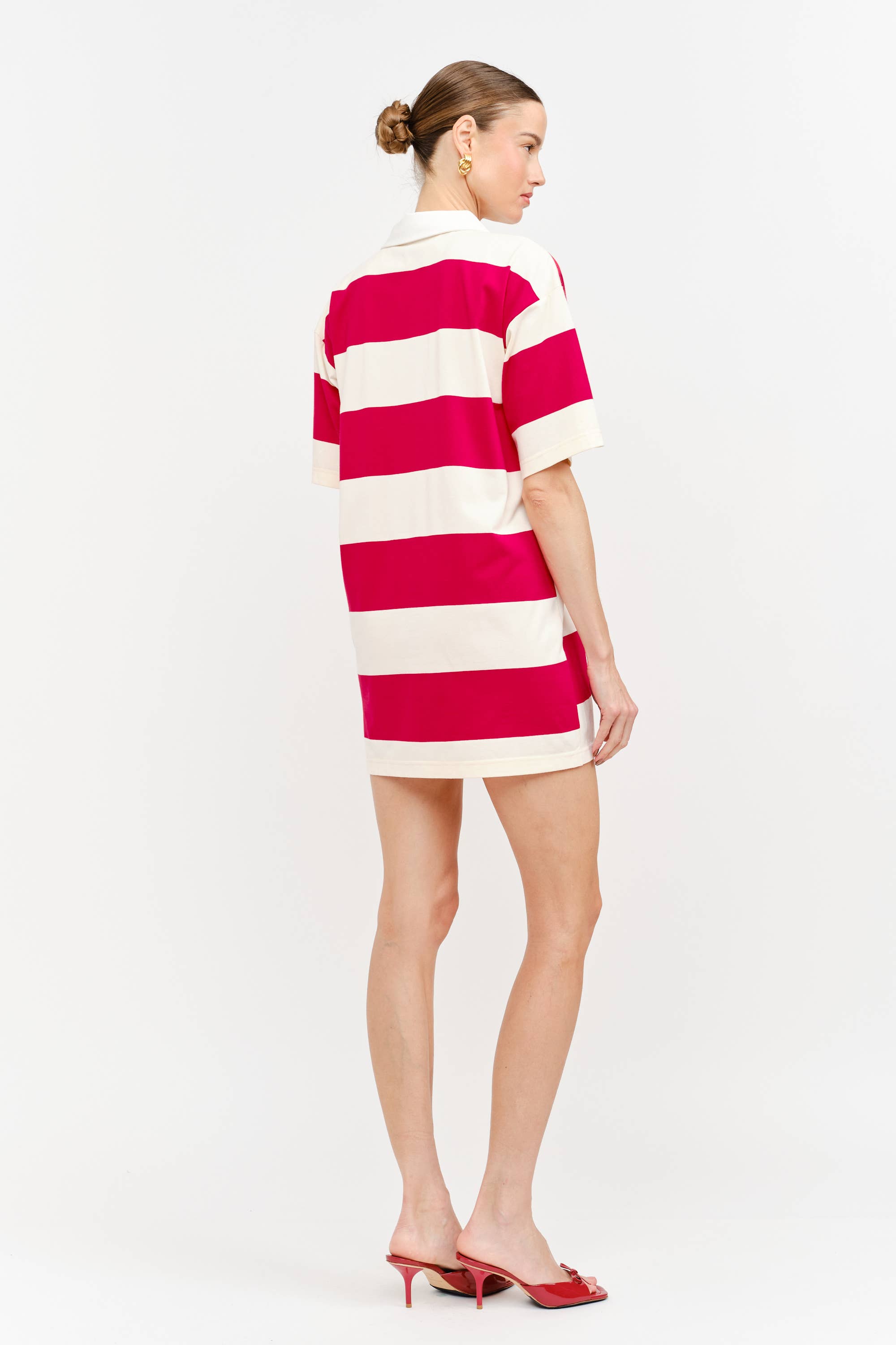 Marguerie Dress: Red Stripe