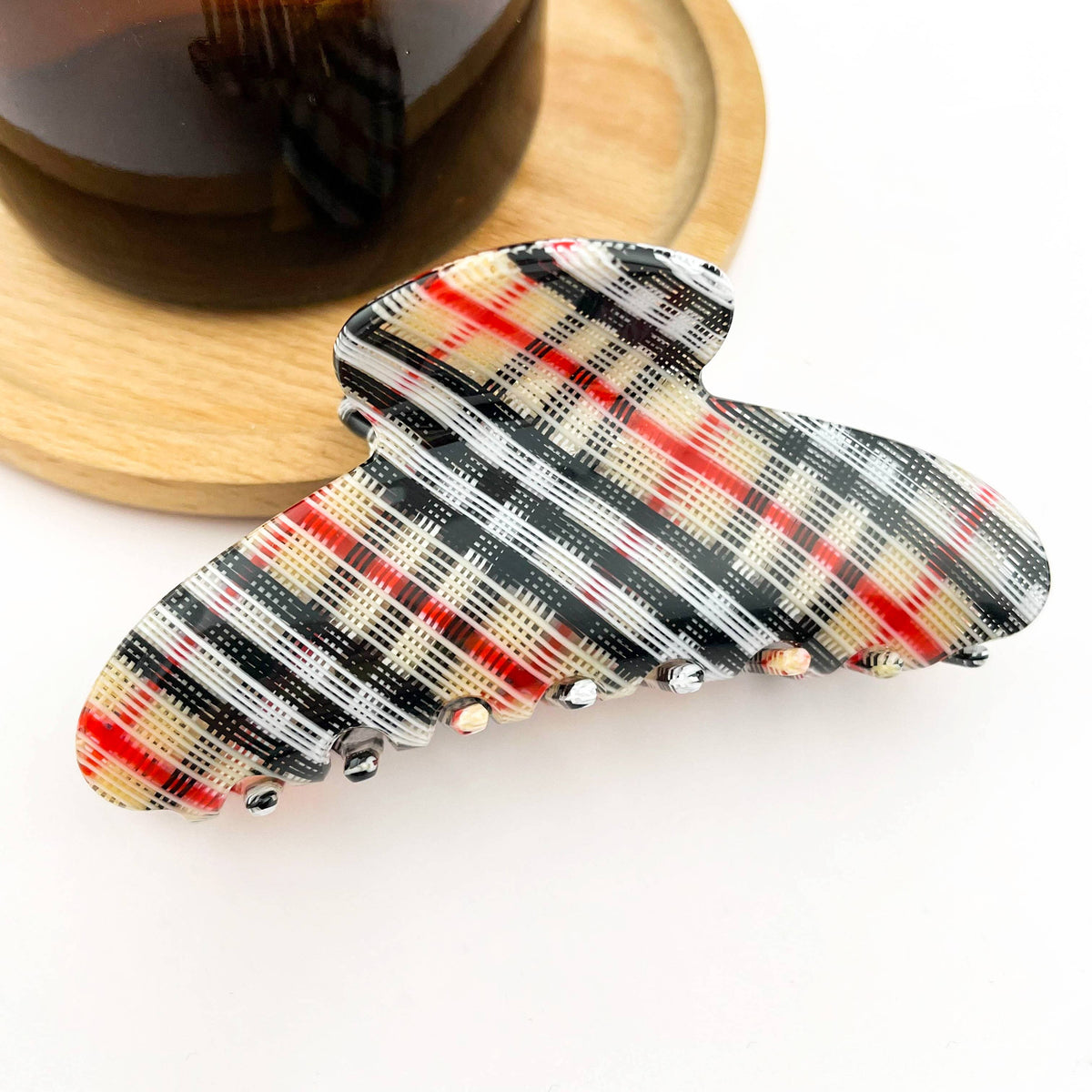 Classic Textured Acetate Hair Claw Clip, Elegant Hair Clip