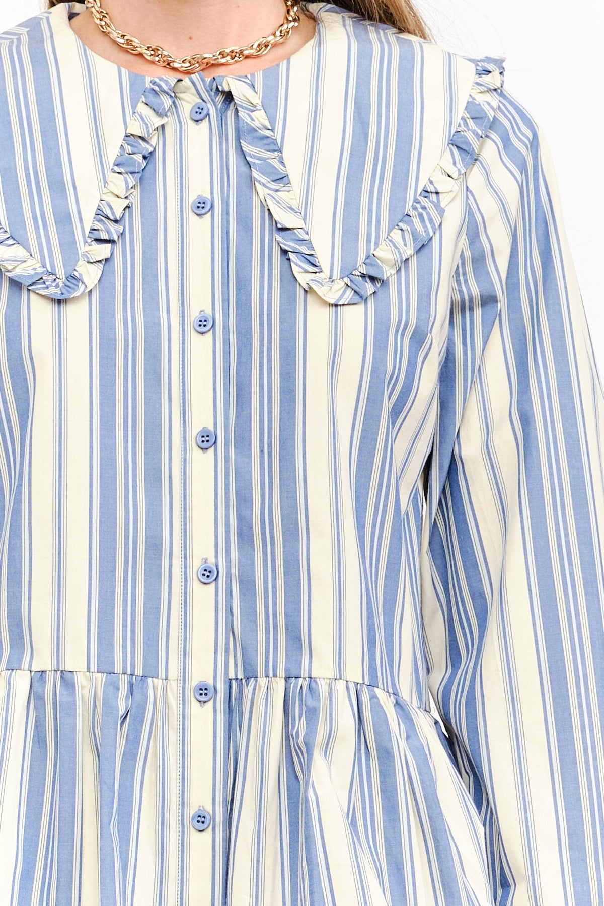 Piper Top: Blue Stripe
