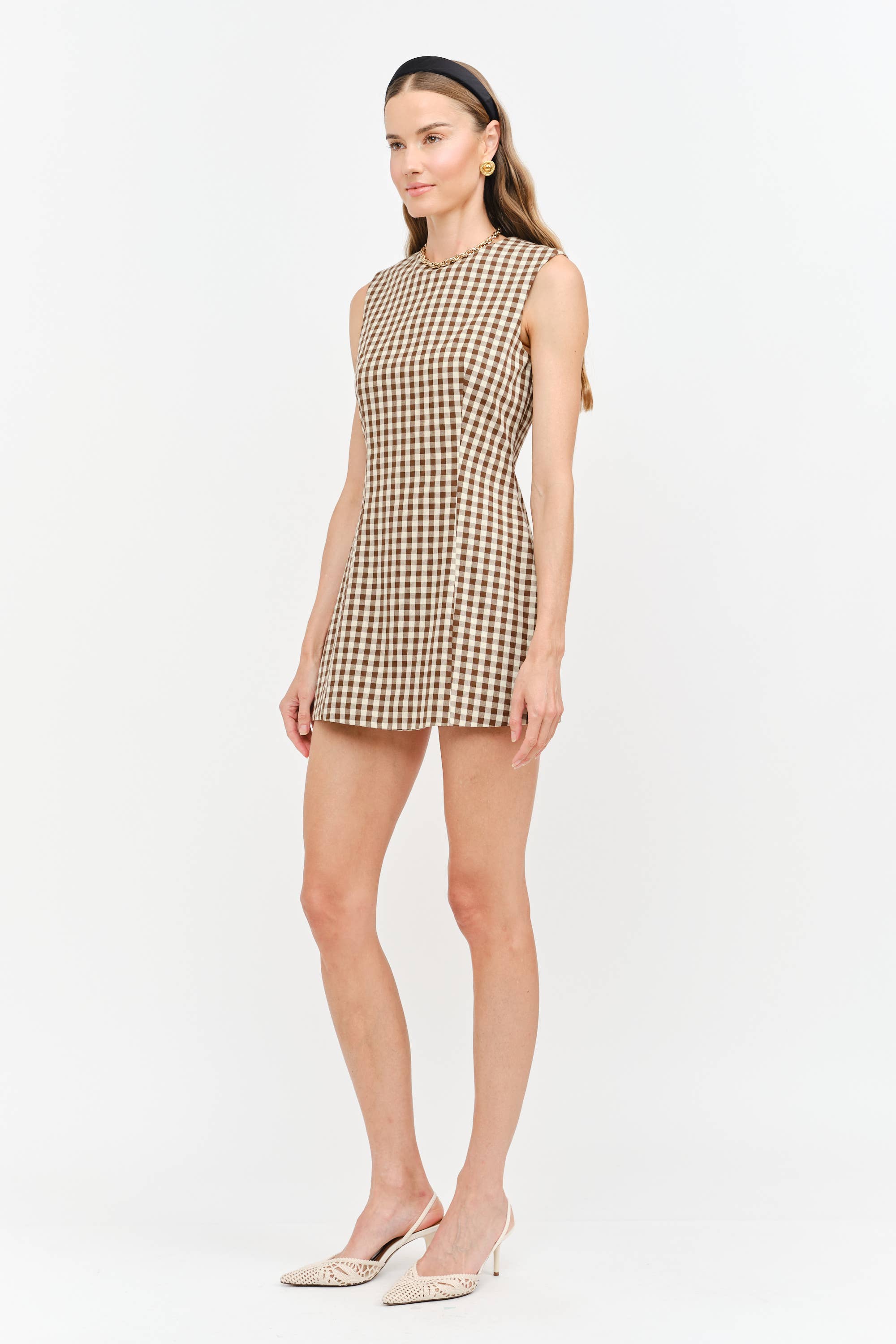 Clementine Dress: Brown Gingham