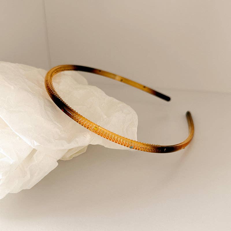 Elegant Rhinestone Skinny Head Band with Teeth MK2PPM6W6HBD164