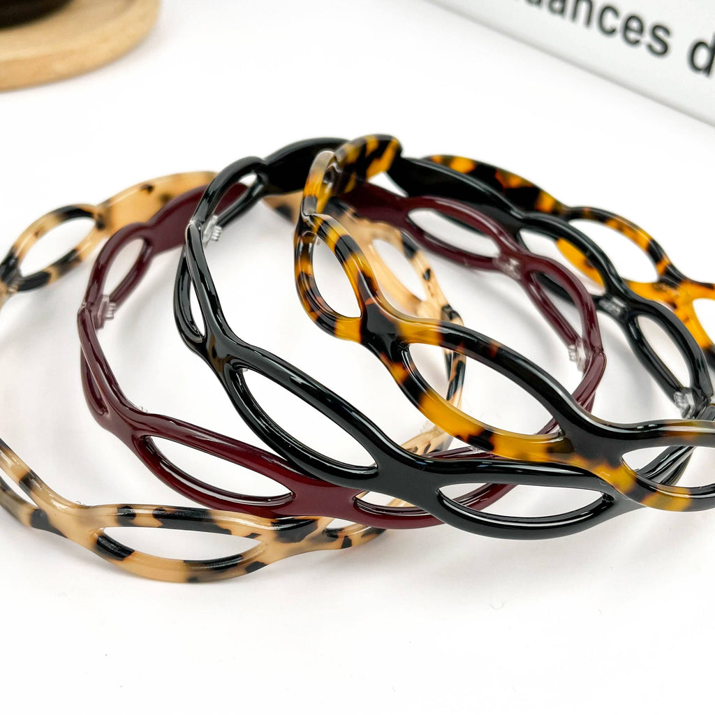 Round Hollow Chain Design Acetate Headband