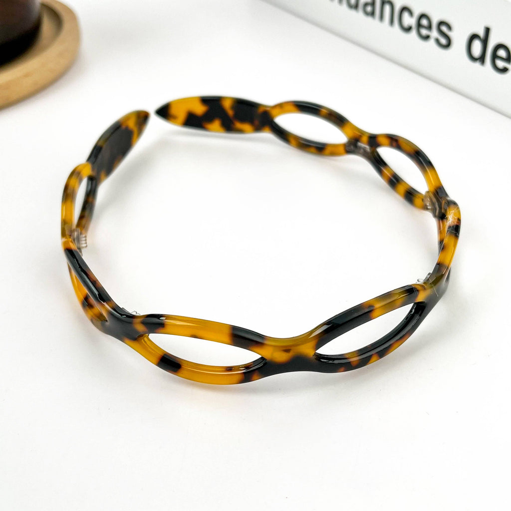 Round Hollow Chain Design Acetate Headband