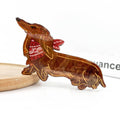 Cute Brown Dog Hair Claw Clip, Dachshund Hair Clip