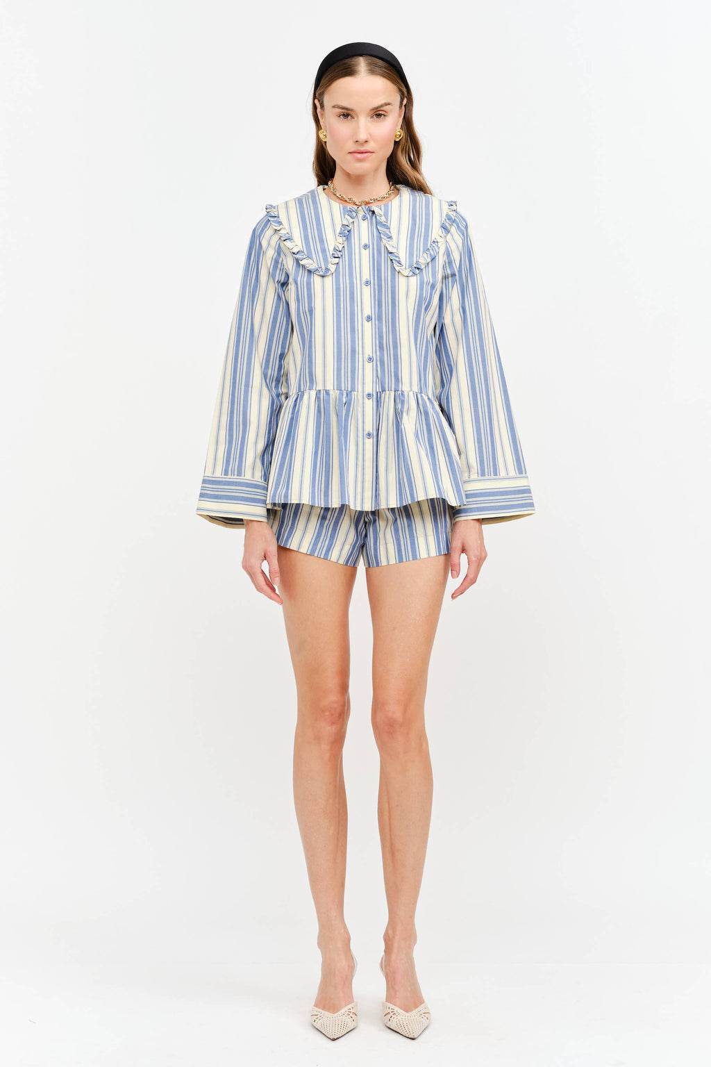 Piper Top: Blue Stripe