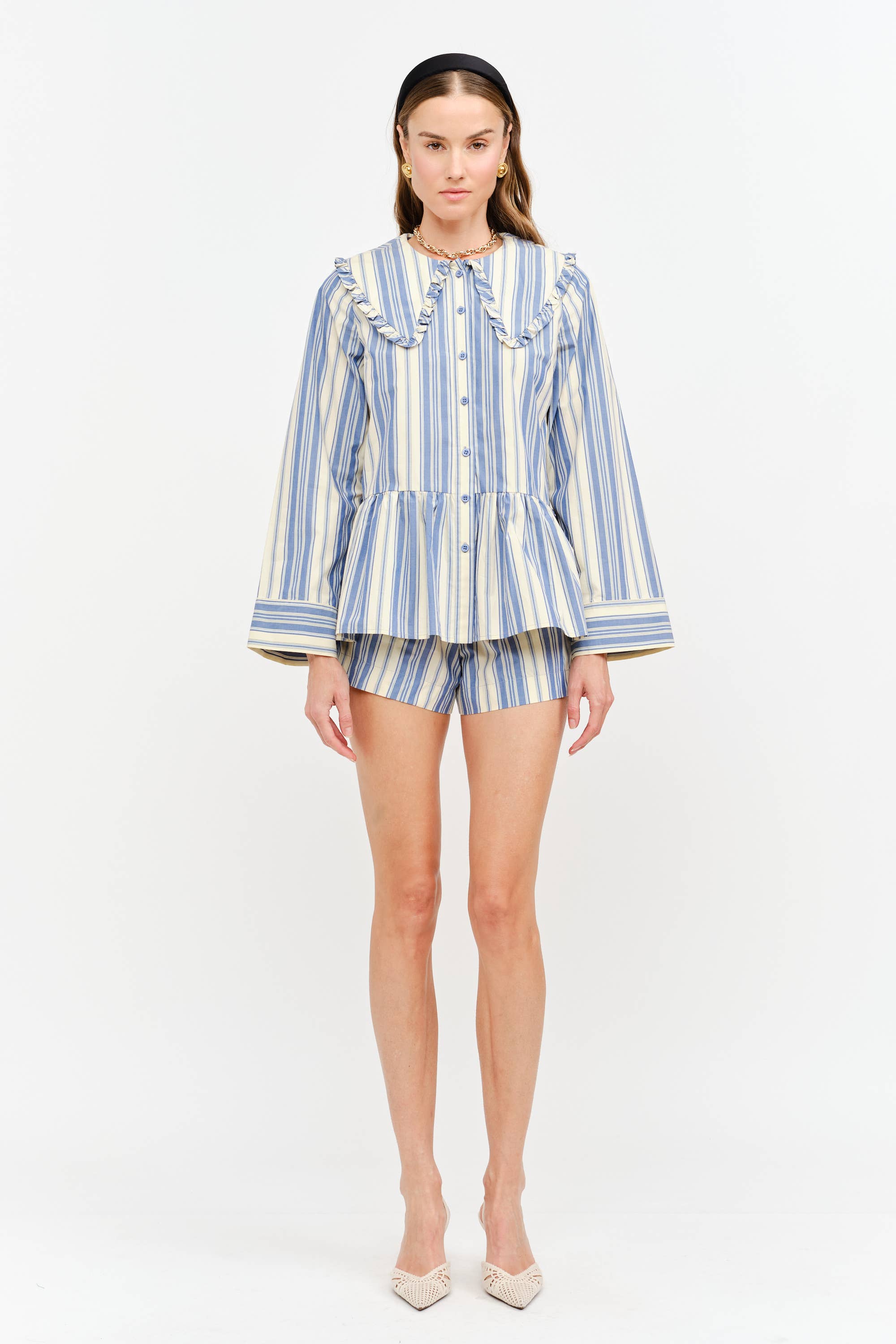 Piper Top: Blue Stripe