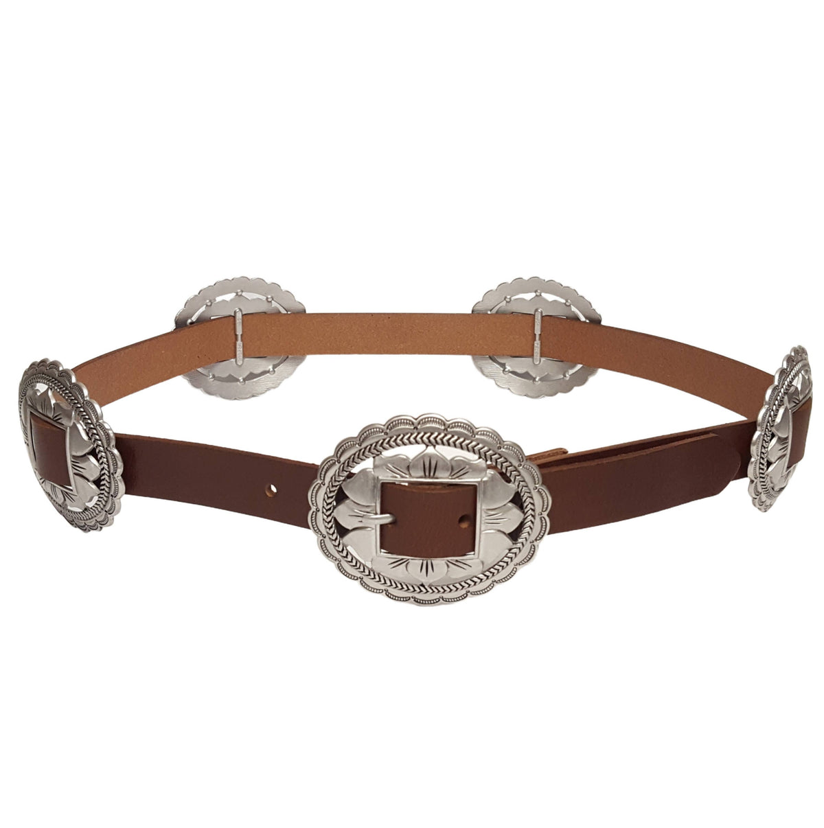 Genuine Suede Concho Belt