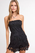 FLORAL EMBROIDERED CURVY WAIST TUBE TOP & SHORTS