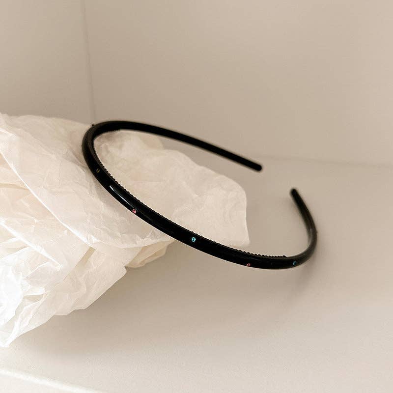 Elegant Rhinestone Skinny Head Band with Teeth MK2PPM6W6HBD164
