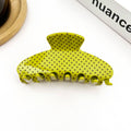 Polka Dot Semi-Circle Acetate Hair Claw Clip