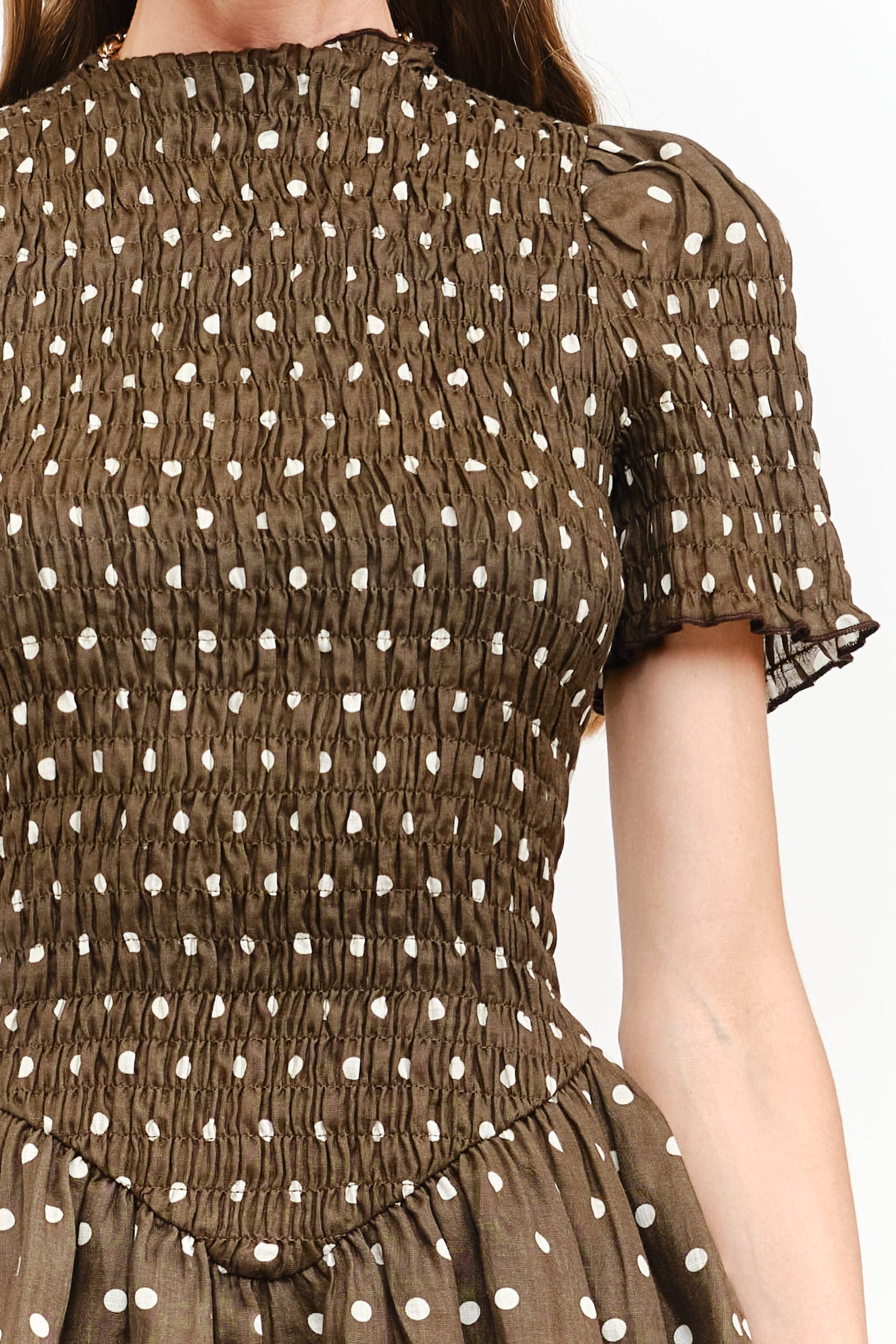 Ophelia Dress: Brown