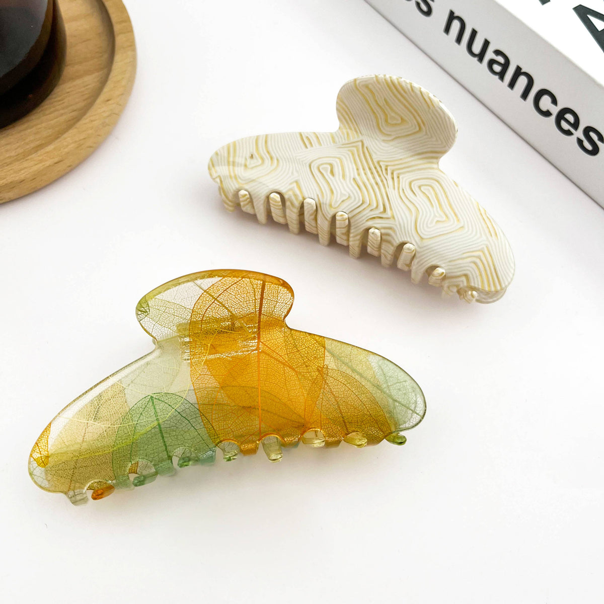 Classic Textured Acetate Hair Claw Clip, Elegant Hair Clip