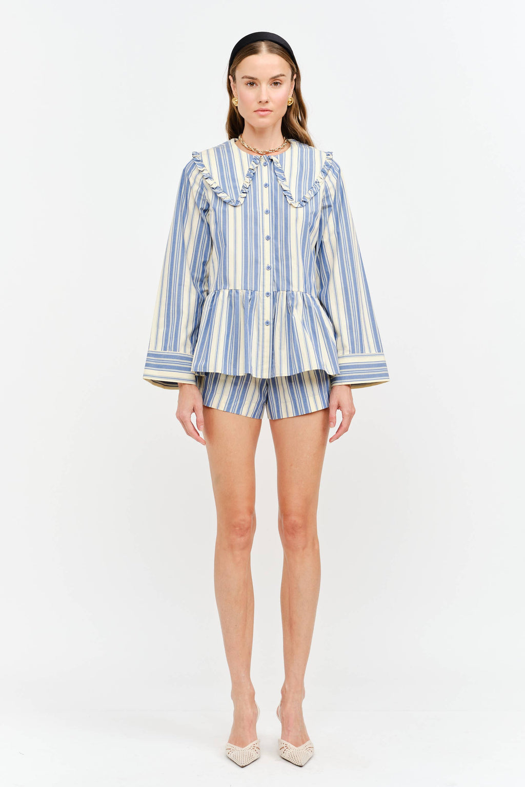 Piper Top: Blue Stripe
