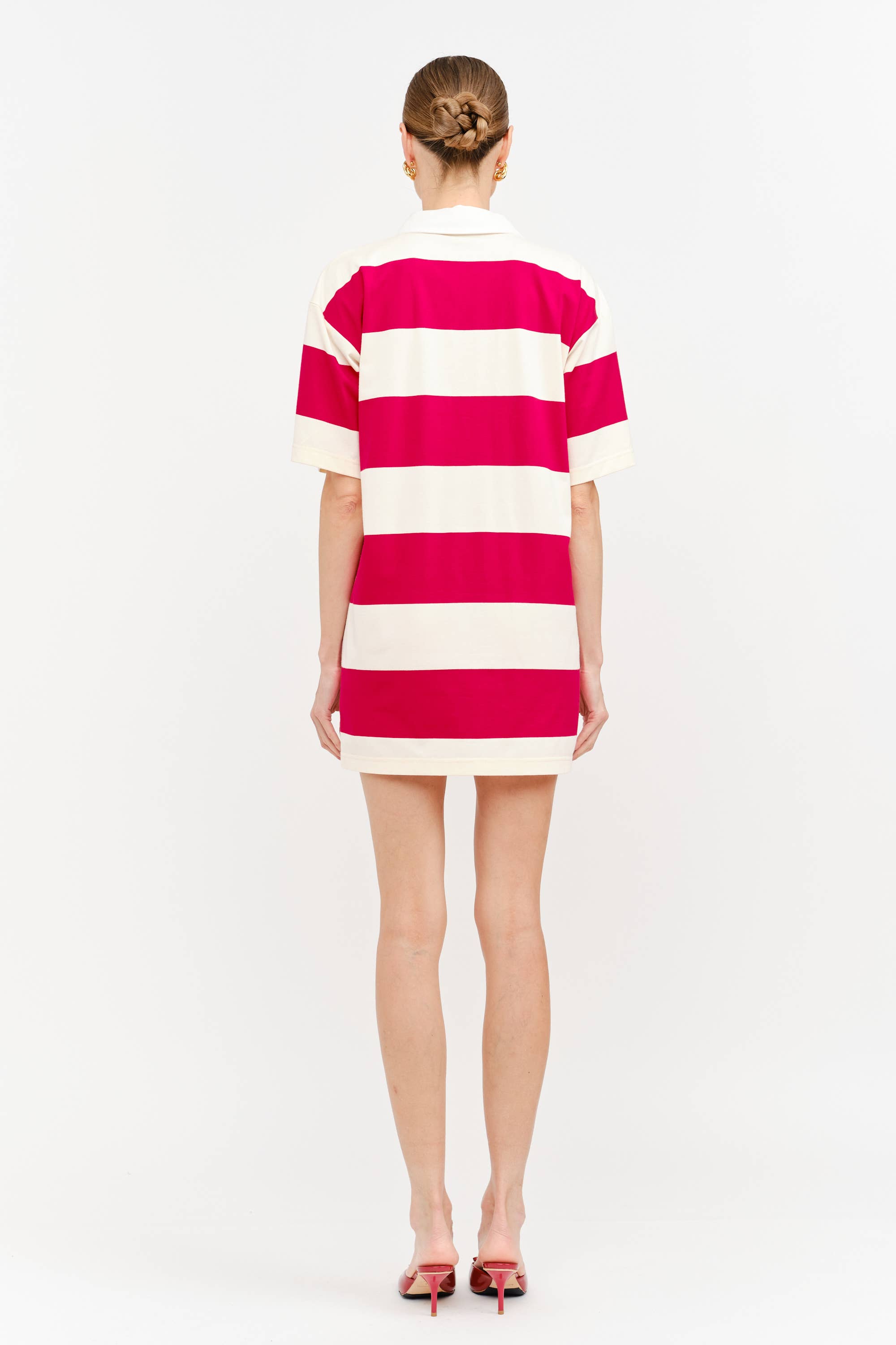 Marguerie Dress: Red Stripe