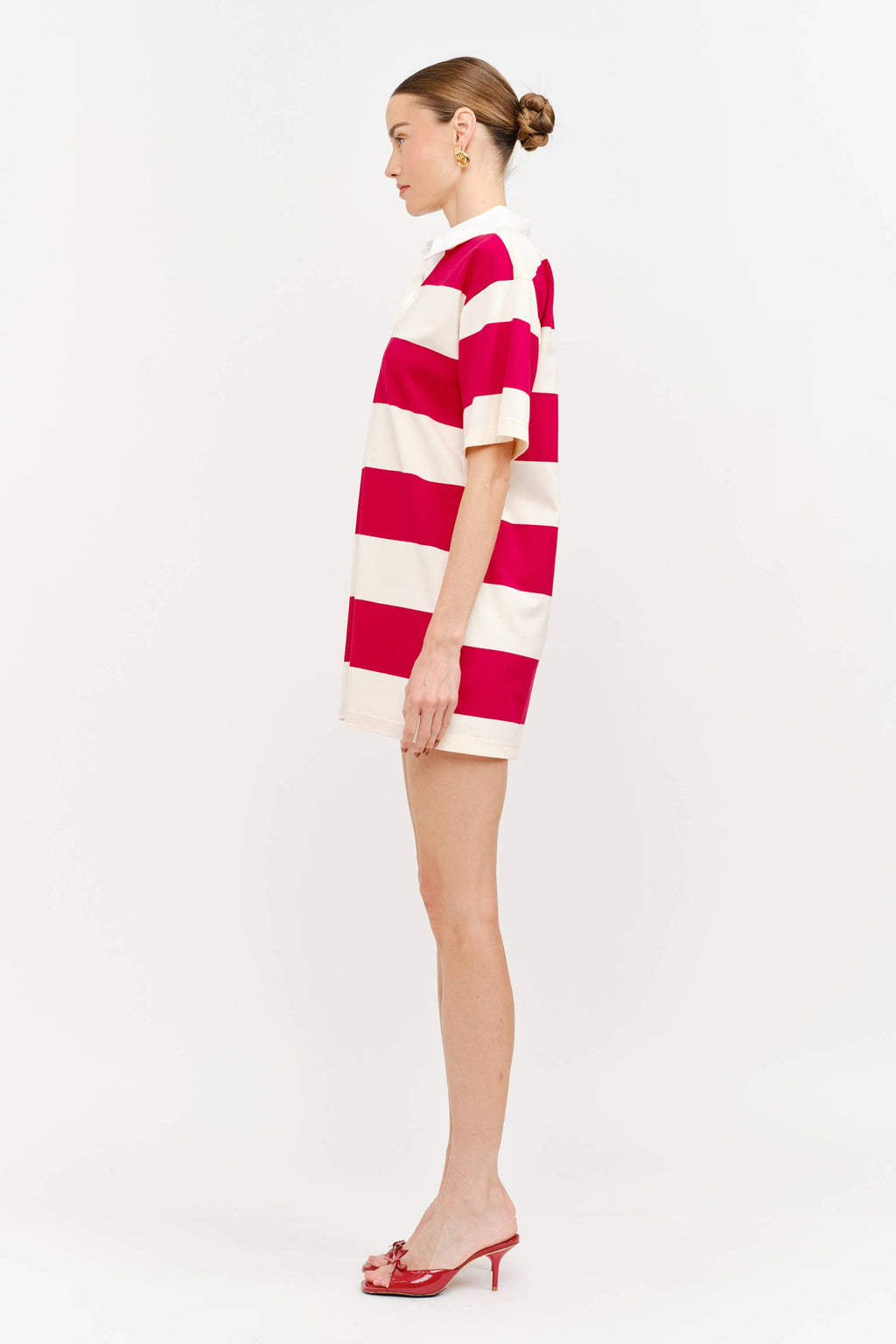 Marguerie Dress: Red Stripe