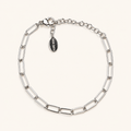 Paige Paperclip Bracelet-Silver