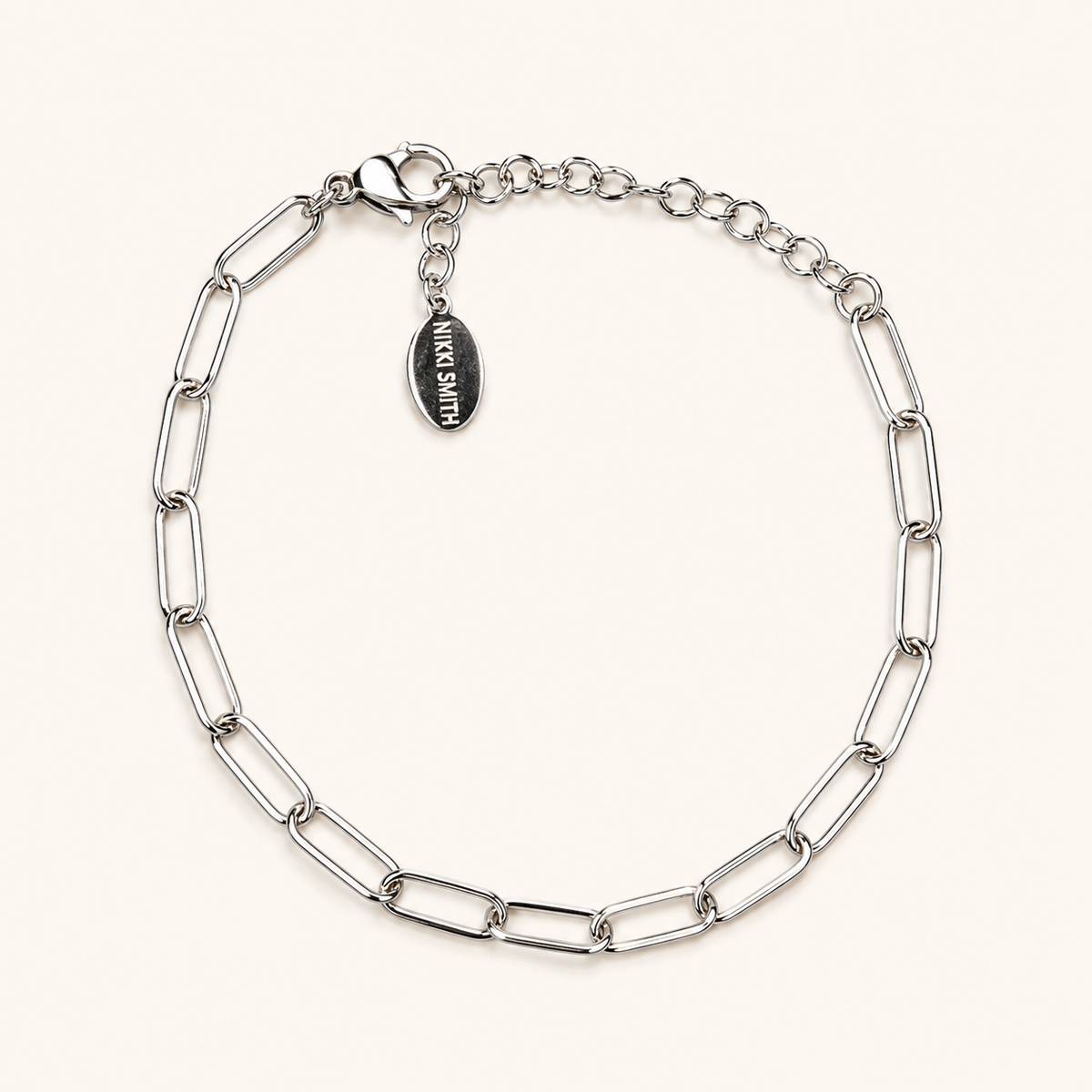 Paige Paperclip Bracelet-Silver