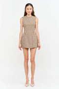 Clementine Dress: Brown Gingham