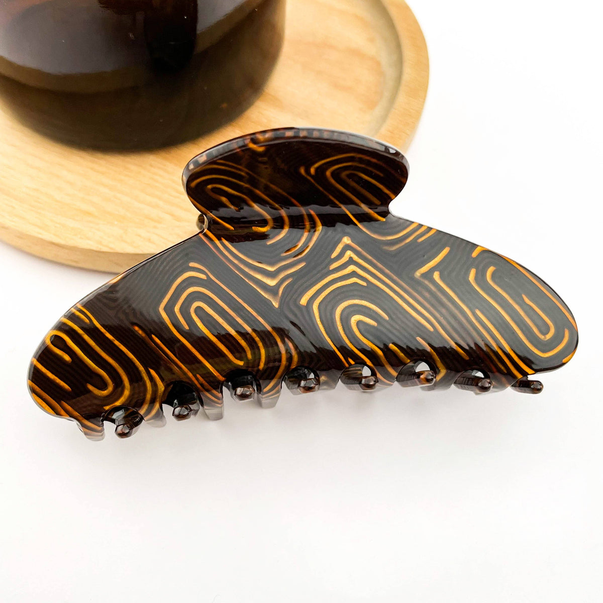 Classic Textured Acetate Hair Claw Clip, Elegant Hair Clip