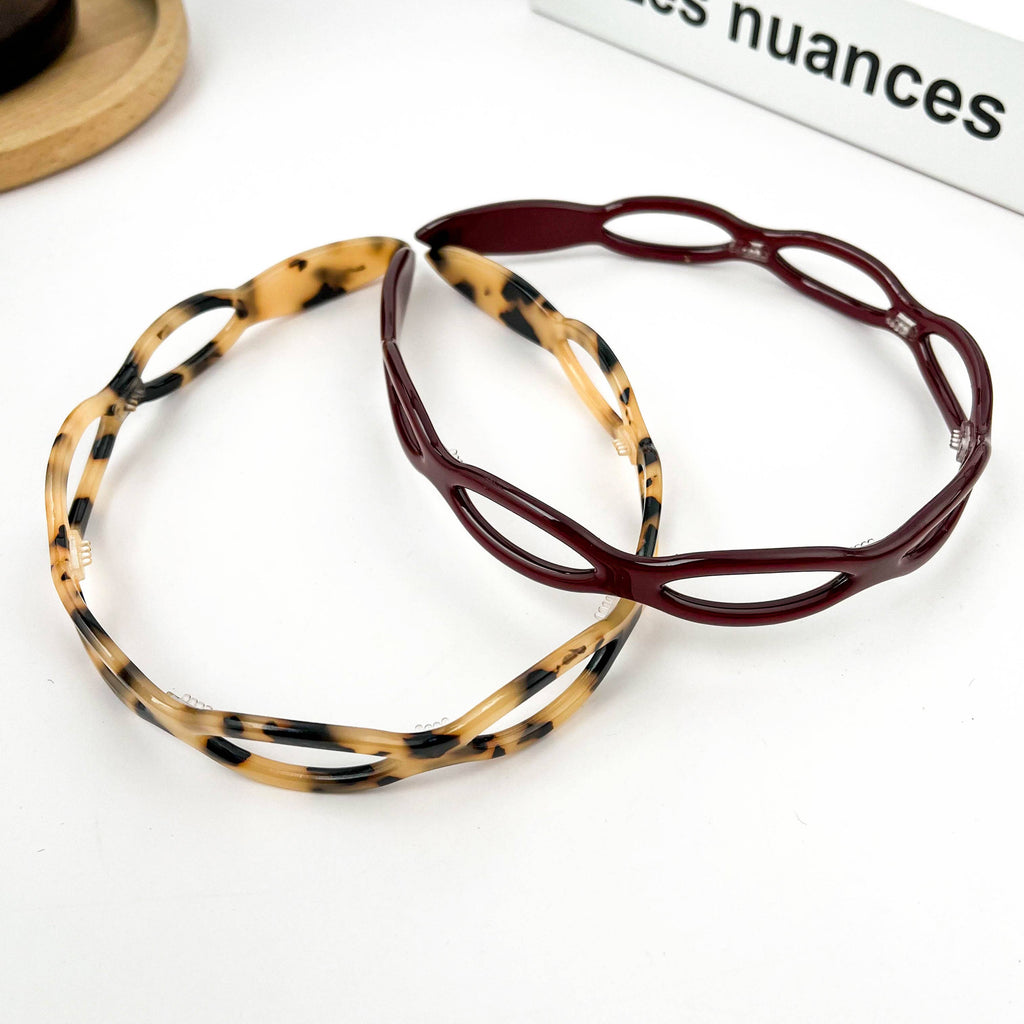 Round Hollow Chain Design Acetate Headband