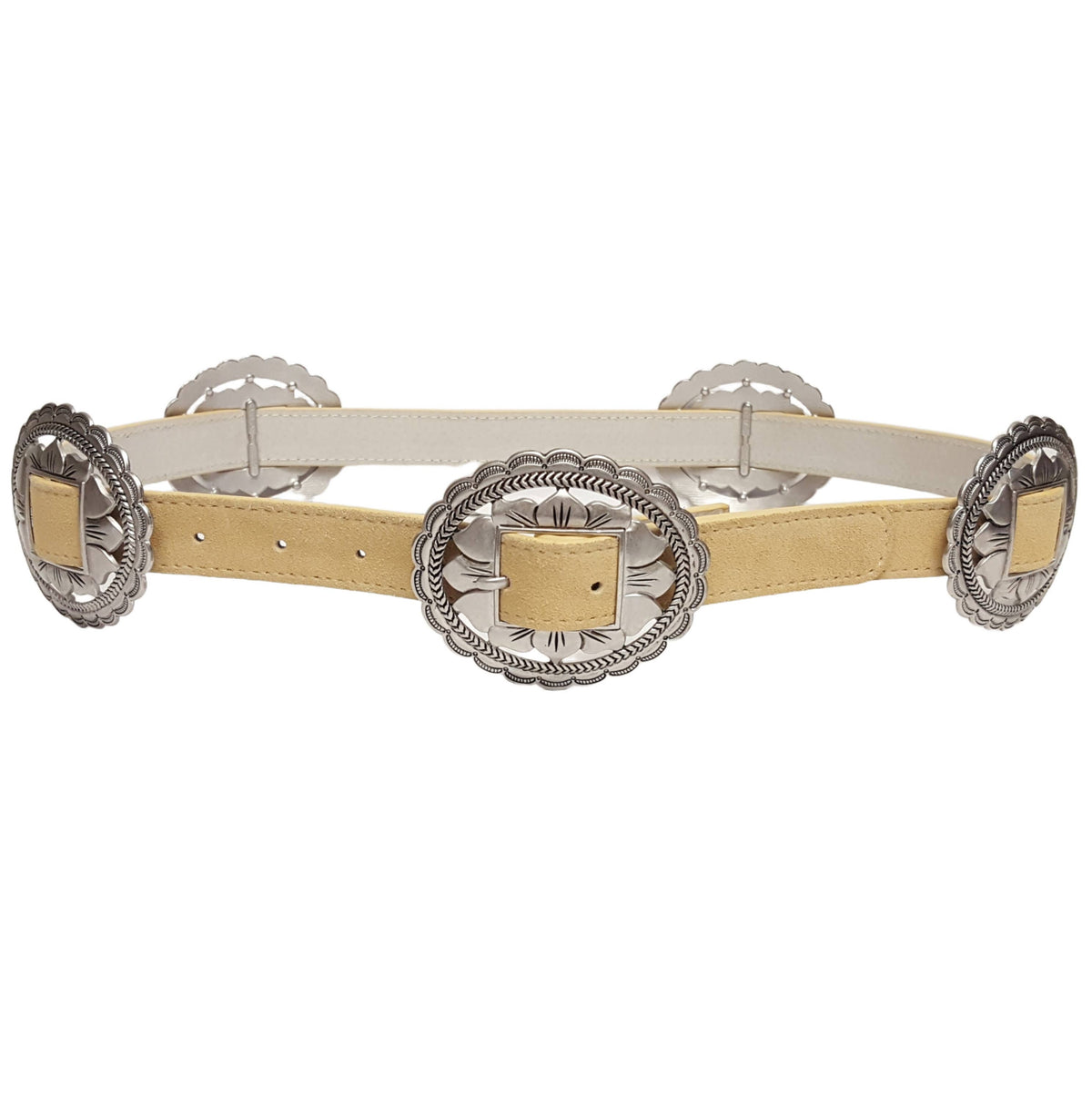 Genuine Suede Concho Belt