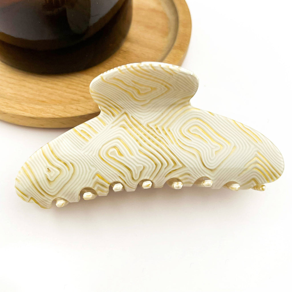 Classic Textured Acetate Hair Claw Clip, Elegant Hair Clip