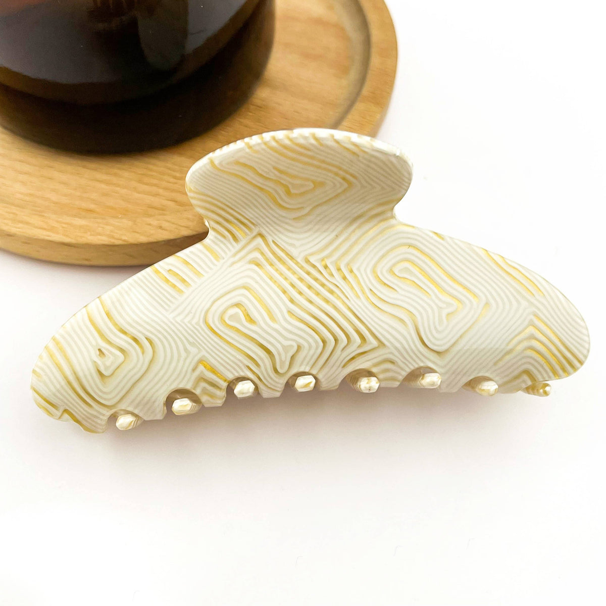 Classic Textured Acetate Hair Claw Clip, Elegant Hair Clip