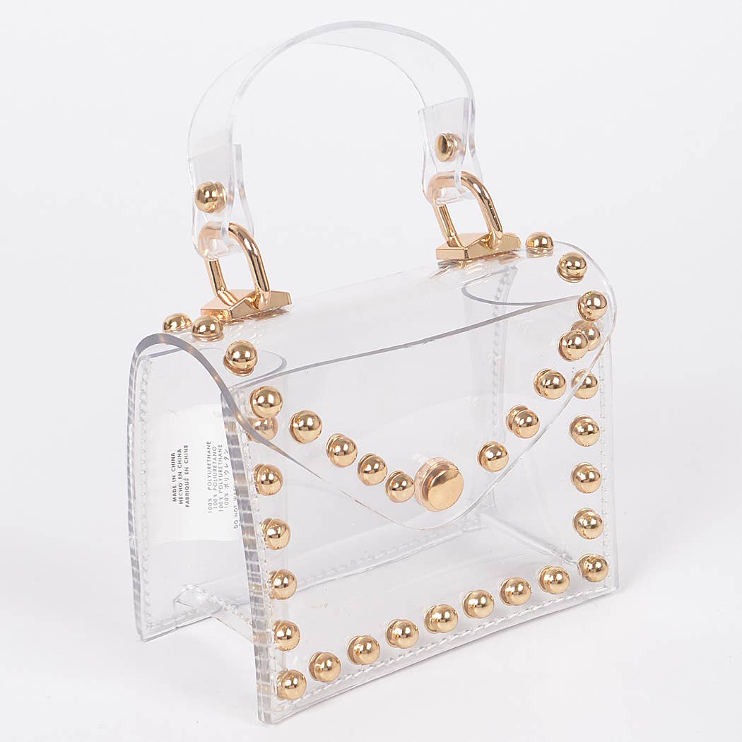 Transparent Studded Mini Bag