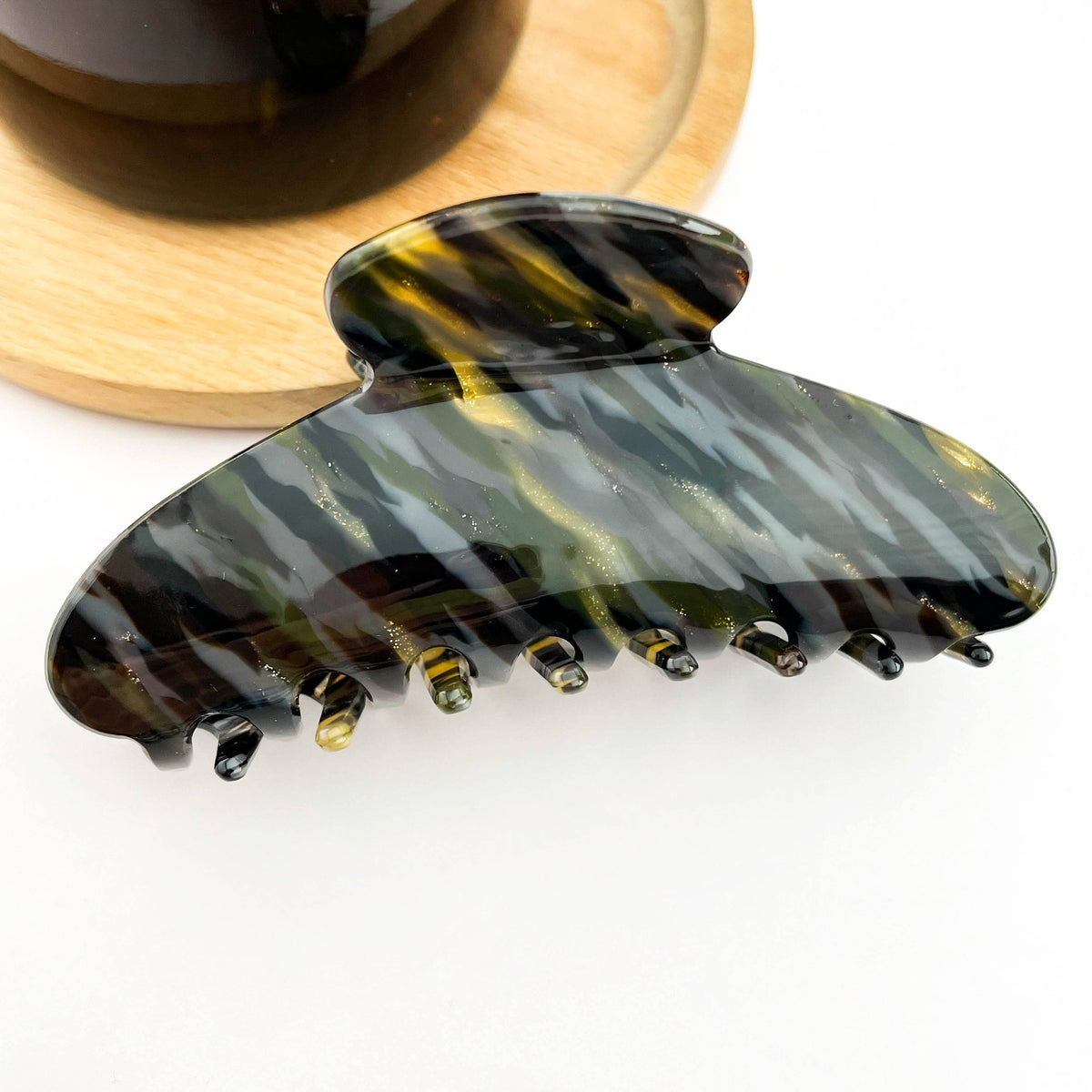 Classic Textured Acetate Hair Claw Clip, Elegant Hair Clip