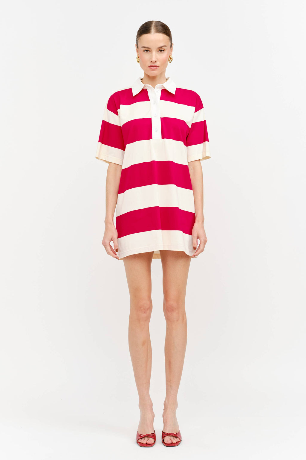 Marguerie Dress: Red Stripe