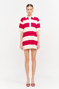 Marguerie Dress: Red Stripe