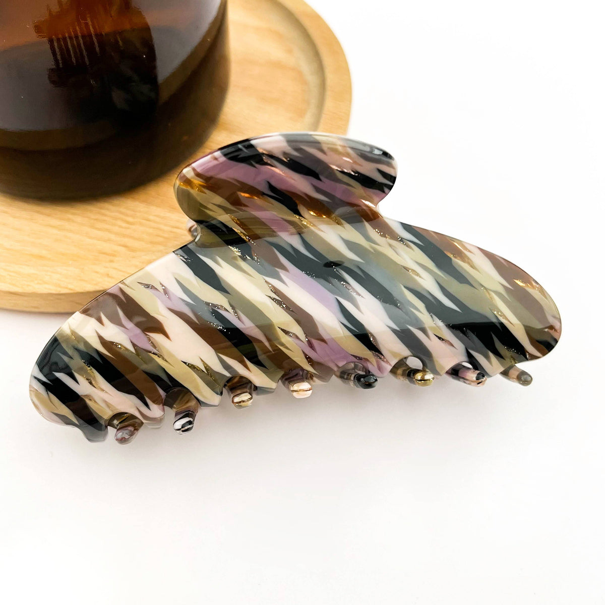 Classic Textured Acetate Hair Claw Clip, Elegant Hair Clip
