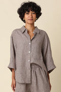GABI GINGHAM LINEN SHIRT